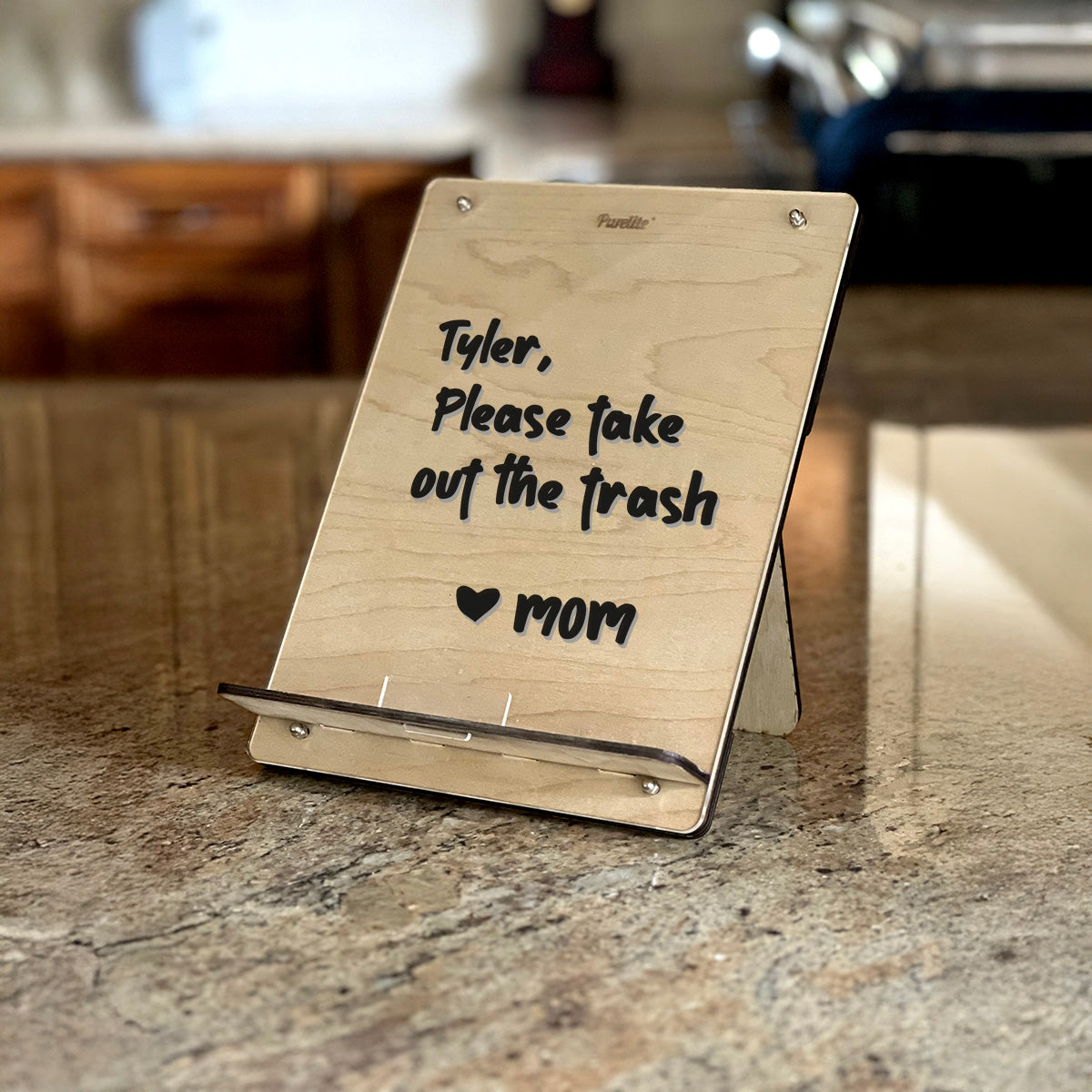 Wood and Acrylic Easel Style Dry Erase Board and Book/Tablet Holder for Home and Office | Portable Whiteboard for Students and Teachers