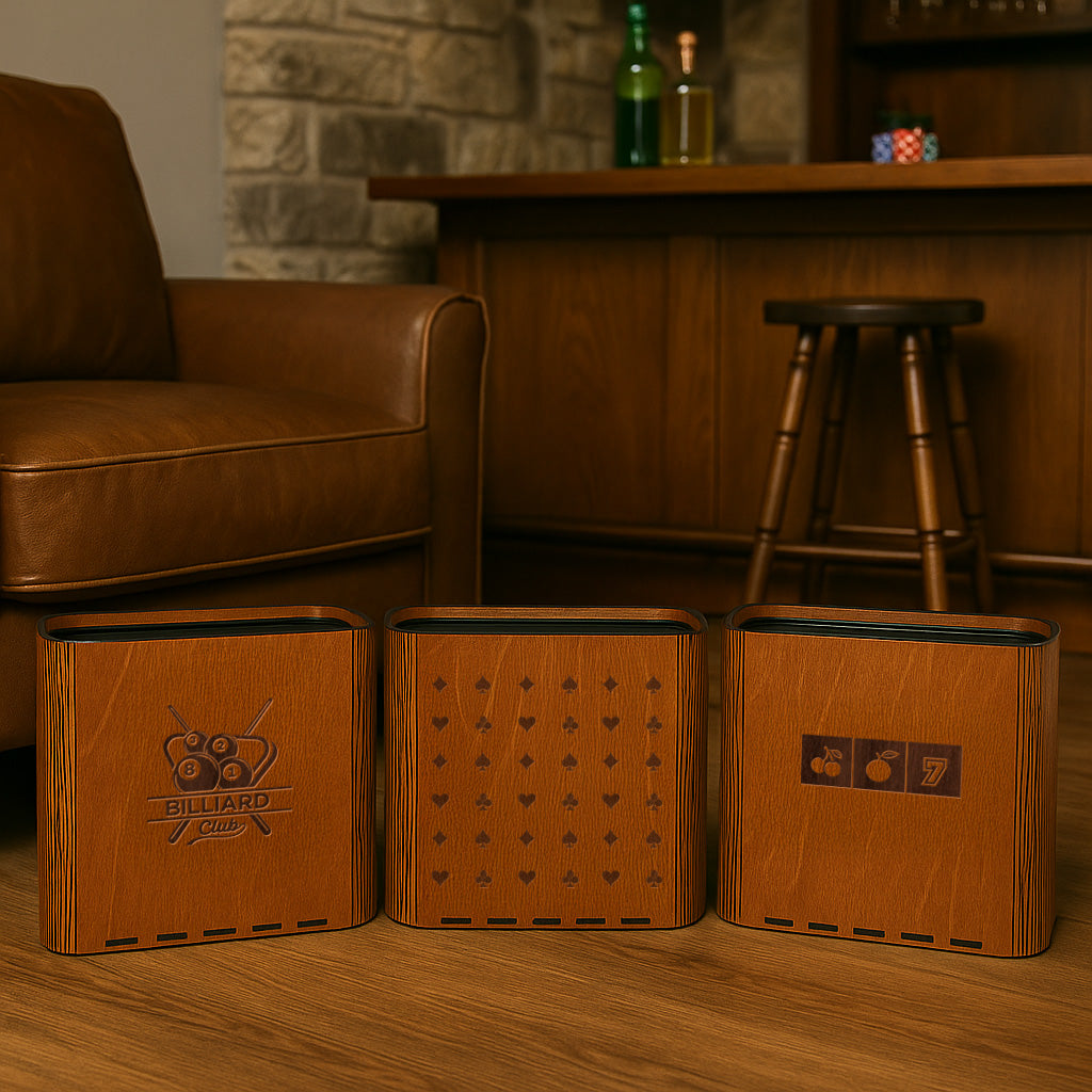 Slim Trash - Slot Machine - Wooden Garbage Bin for Game or Card Rooms