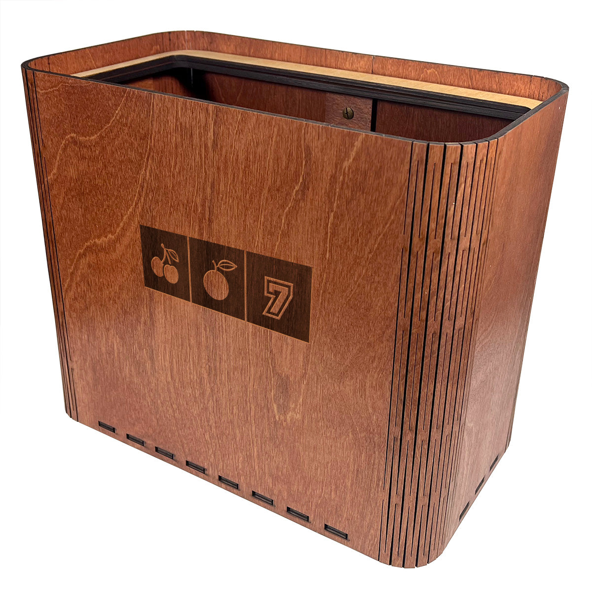 Slim Trash - Slot Machine - Wooden Garbage Bin for Game or Card Rooms