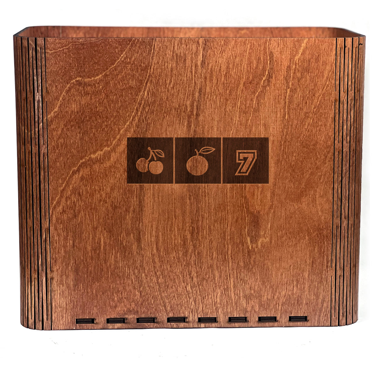 Slim Trash - Slot Machine - Wooden Garbage Bin for Game or Card Rooms