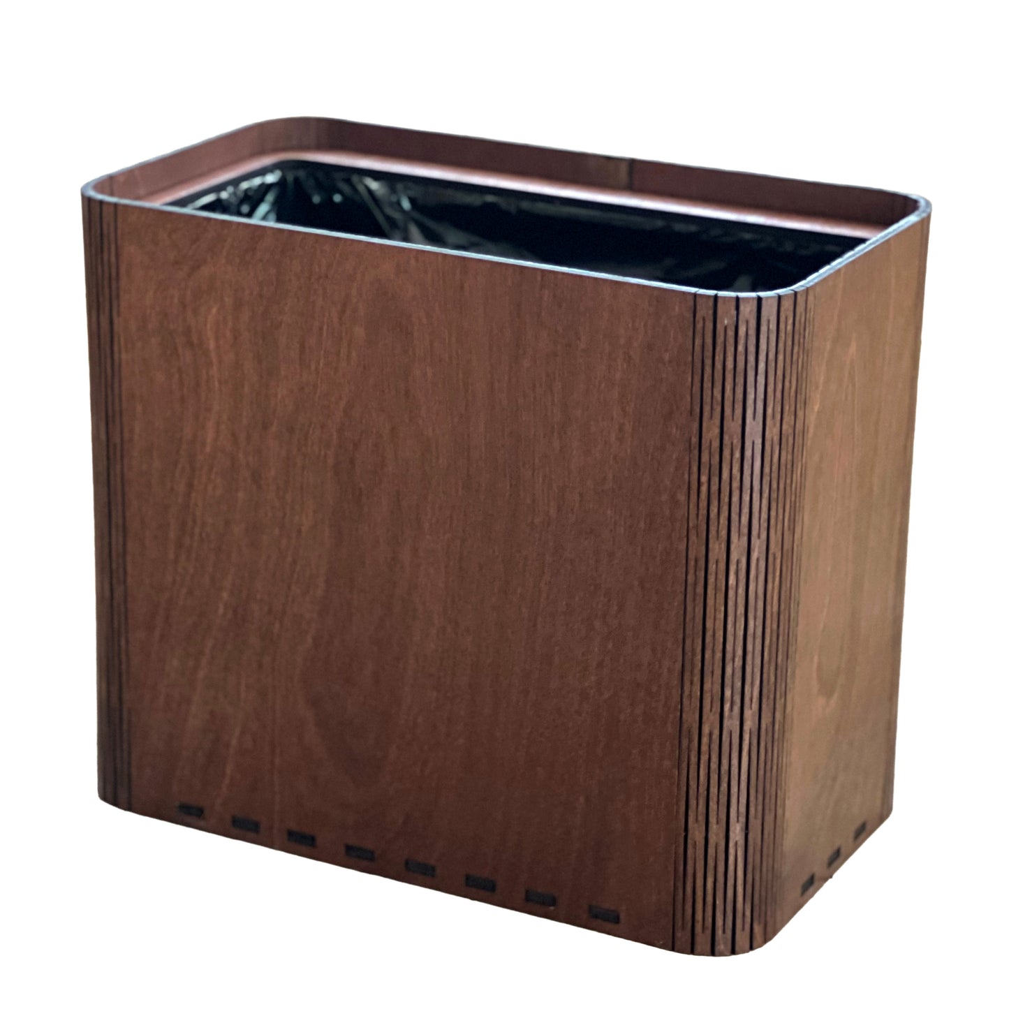 Slim Wooden Trash Can and Garbage Bin - No Engravings