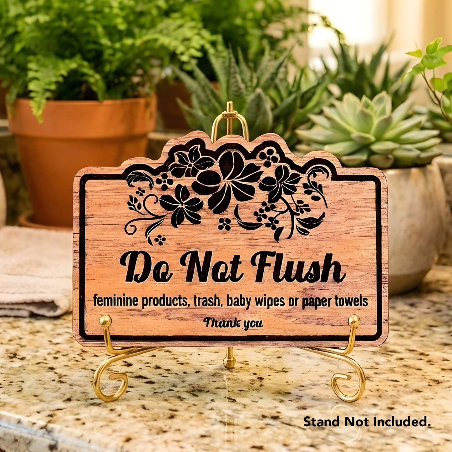 Do Not Flush Sign for Bathroom