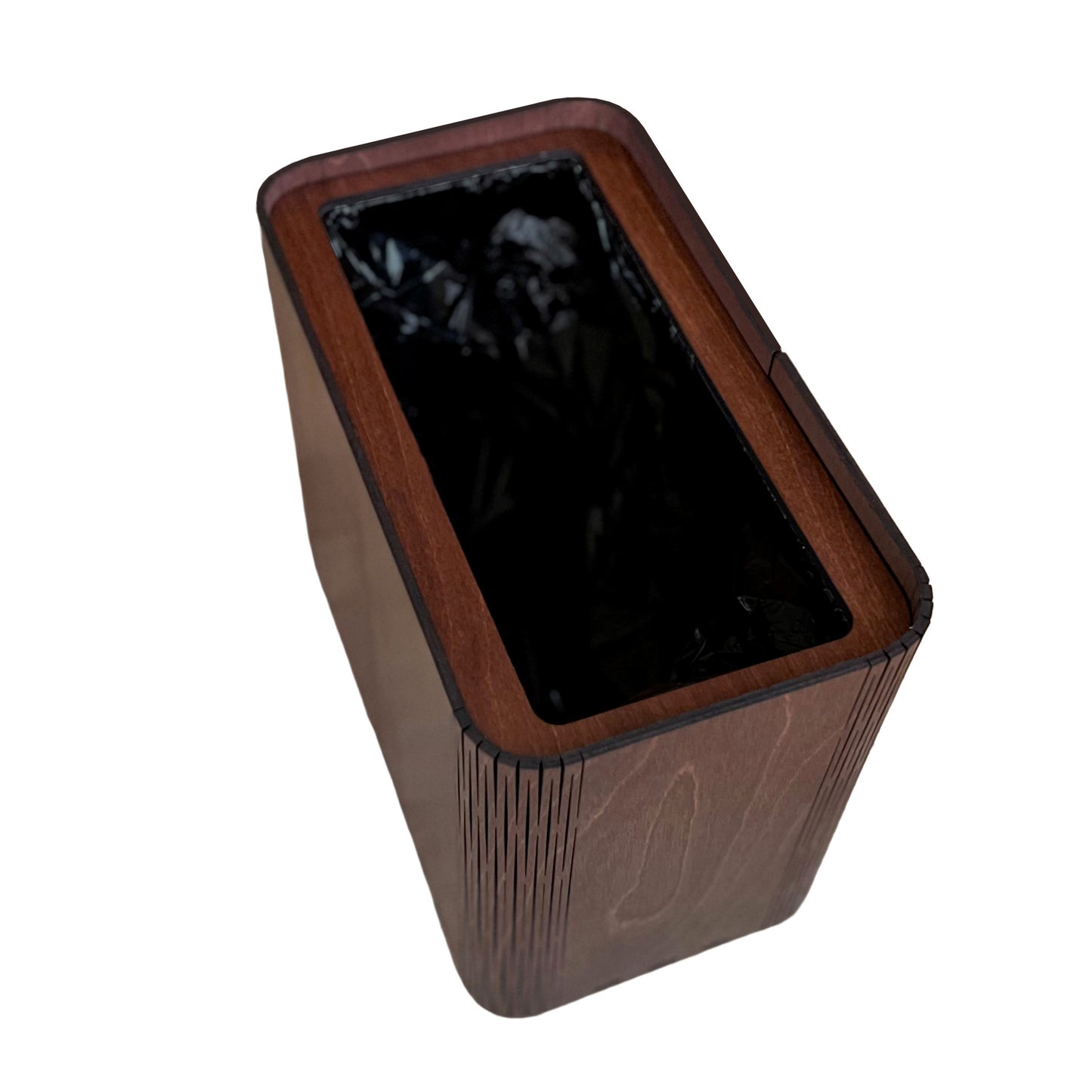 Slim Wooden Trash Can and Garbage Bin - No Engravings